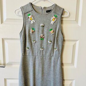Grey Banana Republic Sheath Dress with Embellishments